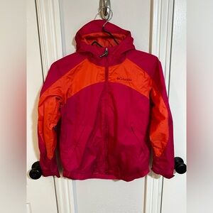 Columbia Kids Vibrant Pink and Orange Raincoat